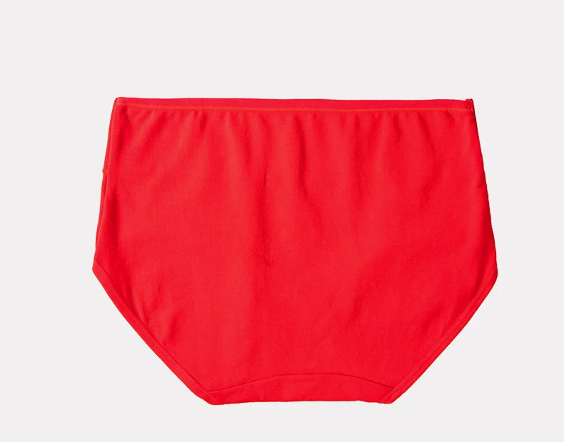 4Pcs/Set Women Panties Cotton Good Luck Red Intimates Soft Breathable Comfort Underpants Female Underwear Seamless Girls Briefs