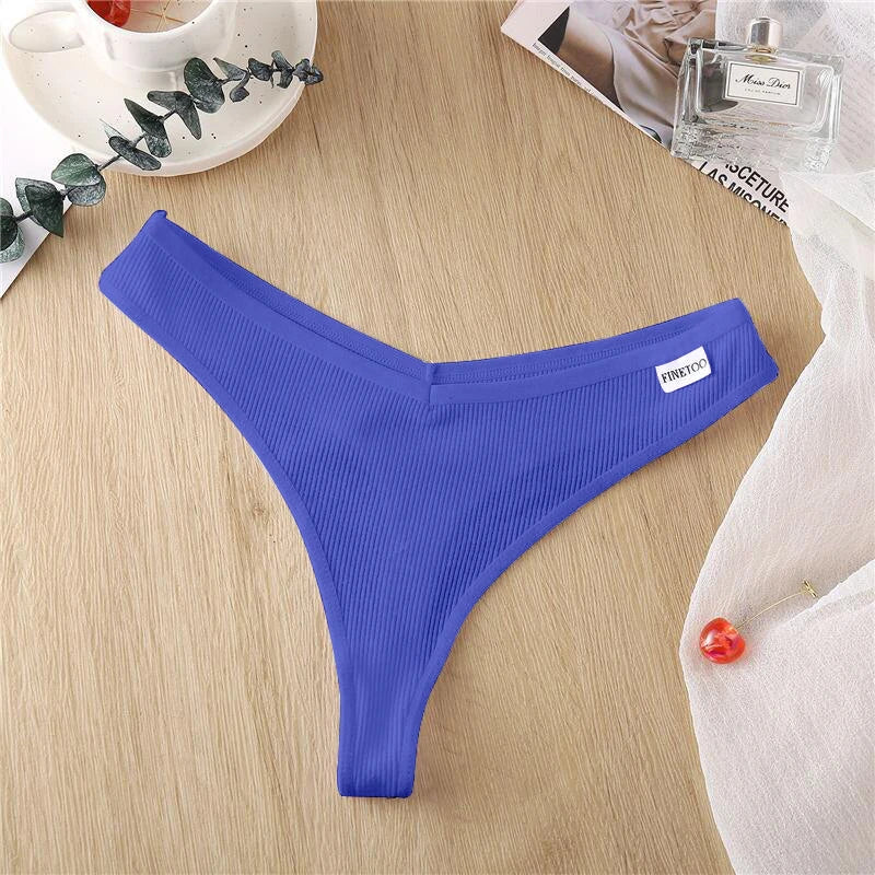 5PCS/Set Cotton Thongs Seamless Women's panties Sexy Low Waist G-String Female Lingerie Girls Breathable Intimates Bikinis M-XL