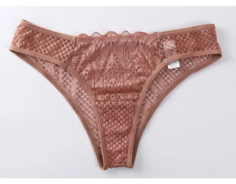 CINOON Women Sexy Lace Panties Low Waist Transparent Underwear Female G String Thong Comfortable Lingerie Temptation Intimates