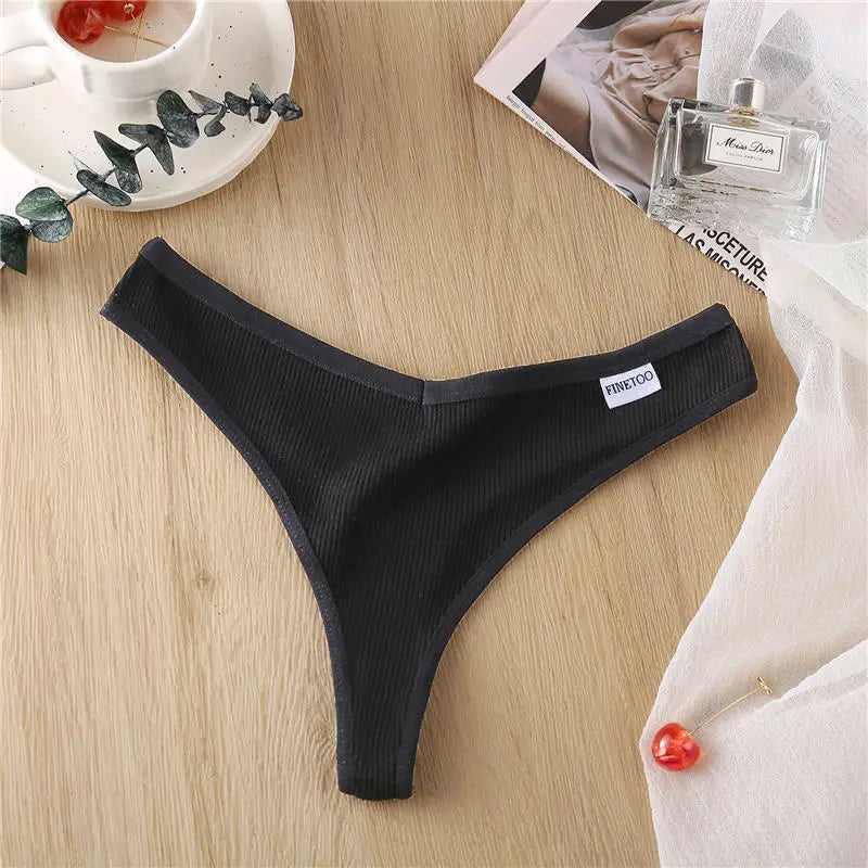 5PCS/Set Cotton Thongs Seamless Women's panties Sexy Low Waist G-String Female Lingerie Girls Breathable Intimates Bikinis M-XL