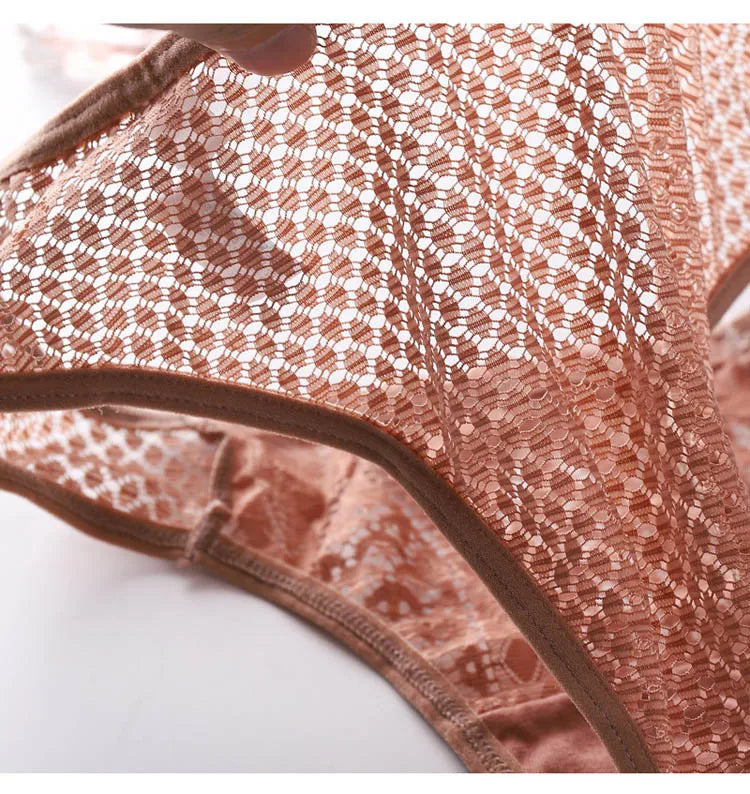CINOON Women Sexy Lace Panties Low Waist Transparent Underwear Female G String Thong Comfortable Lingerie Temptation Intimates