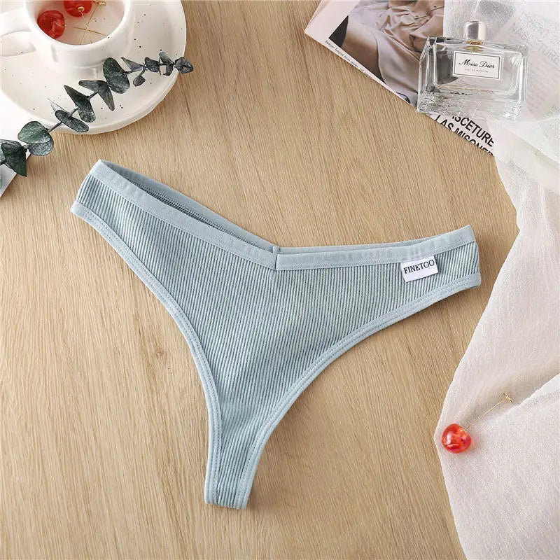 5PCS/Set Cotton Thongs Seamless Women's panties Sexy Low Waist G-String Female Lingerie Girls Breathable Intimates Bikinis M-XL