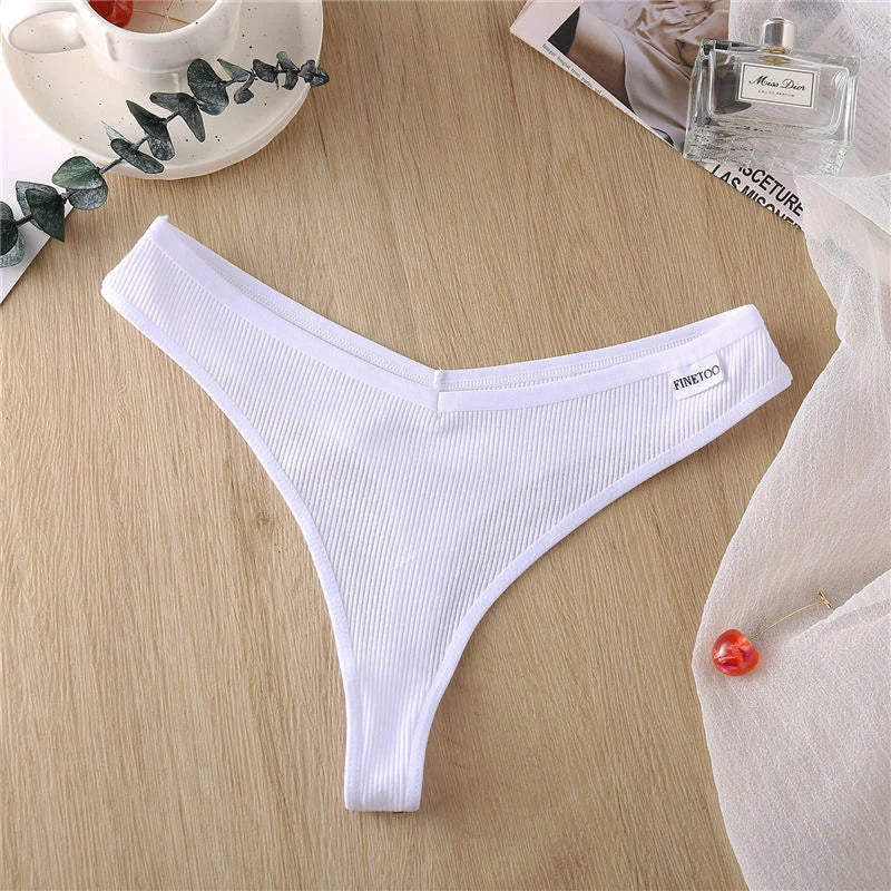5PCS/Set Cotton Thongs Seamless Women's panties Sexy Low Waist G-String Female Lingerie Girls Breathable Intimates Bikinis M-XL