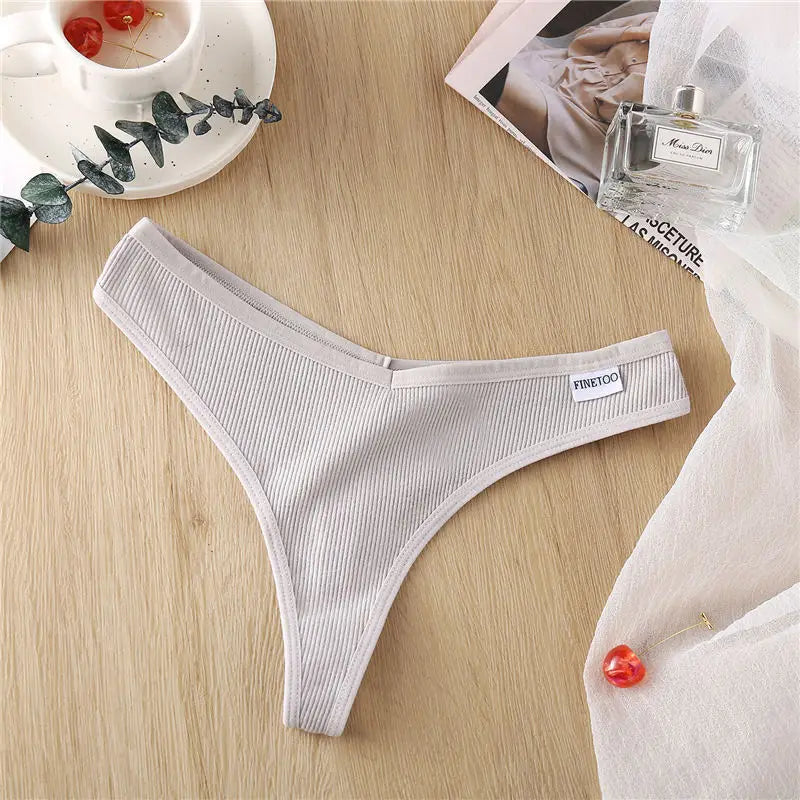 5PCS/Set Cotton Thongs Seamless Women's panties Sexy Low Waist G-String Female Lingerie Girls Breathable Intimates Bikinis M-XL